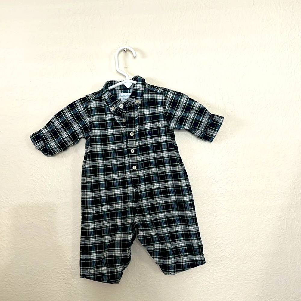 Ralph Lauren 6 months tartan plaid outfit